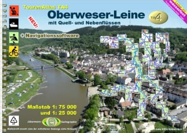 Cover von TourenAtlas TA4 Oberweser-Leine