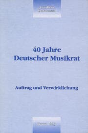 Cover von 40 Jahre Deutscher Musikrat