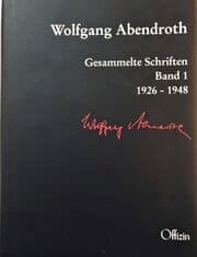 Cover von Wolfgang Abendroth Gesammelte Schriften