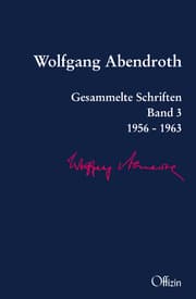 Cover von Wolfgang Abendroth Gesammelte Schriften