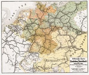 Cover von Deutschland 1862/1863 - Officielle Karte der Eisenbahnen Deutschlands und der angrenzenden Länder