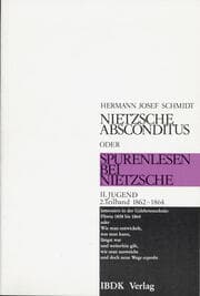 Cover von Nietzsche absconditus oder Spurenlesen bei Nietzsche / Jugend 1861-1864