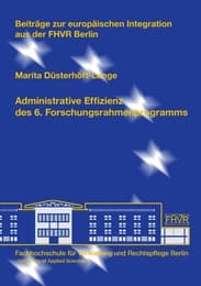 Cover von Administrative Effizienz des 6. Forschungsrahmenprogramms