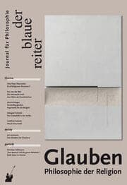 Cover von Der Blaue Reiter. Journal für Philosophie / Glauben