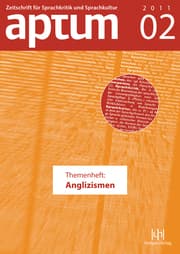 Cover von Aptum - Zeitschrift für Sprachkritik und Sprachkultur 02/2011