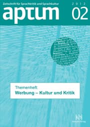 Cover von Aptum - Zeitschrift für Sprachkritik und Sprachkultur 02/2012
