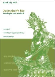 Cover von Studien zur Indologie und Iranistik 24/2007