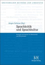Cover von Sprachkritik und Sprachkultur