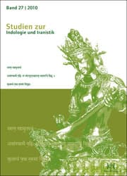 Cover von Studien zur Indologie und Iranistik 27/2010
