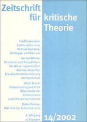 Cover von Zeitschrift für kritische Theorie / Zeitschrift für kritische Theorie, Heft 14 (2002)