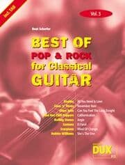 Cover von Best of Pop & Rock for Classical Guitar Vol. 3