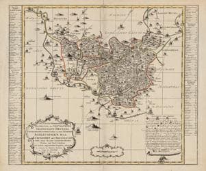 Cover von Historische Karte: Grafschaft Henneberg 1755 mit den Ämtern Schleusingen, Suhl, Kühndorf mit Bennshausen