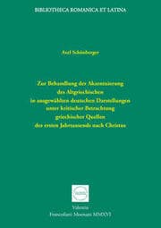 Cover von Zur Behandlung der Akzentuierung des Altgriechischen in ausgewählten deutschen Darstellungen unter kritischer Betrachtung griechischer Quellen des ersten Jahrtausends nach Christus