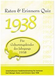 Cover von Raten und Erinnern Quiz 1938