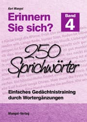 Cover von Erinnern Sie sich? 4 - 250 Sprichwörter