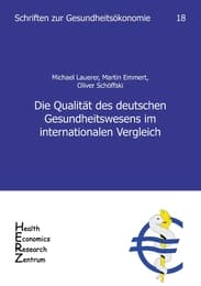 Cover von Die Qualität des deutschen Gesundheitswesens im internationalen Vergleich