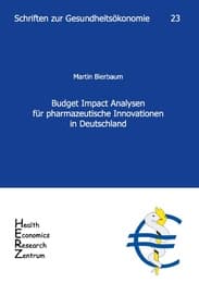 Cover von Budget Impact Analysen für pharmazeutische Innovationen in Deutschland
