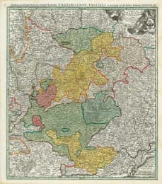 Cover von Historische Karte: Oberer und größerer Teil von FRANKEN 1707 (Plano)