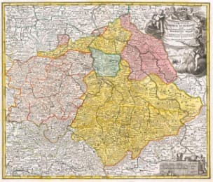 Cover von Historische Karte: Markgrafschaft Meissen, Landgrafschaft Thüringen, Fürstentum Anhalt, Kurfürstentum und Herzogtum Sachsen, Saalkreis, Grafschaft Barby und das Stift Quedlinburg um 1707