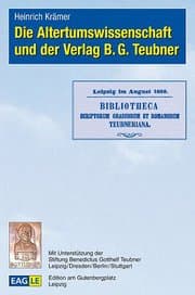 Cover von Die Altertumswissenschaft und der Verlag B. G. Teubner
