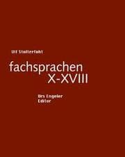 Cover von Fachsprachen X-XVIII