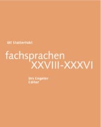 Cover von fachsprachen XXVIII-XXXVI