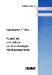 Cover von Krankheit und weitere personenbedingte Kündigungsgründe