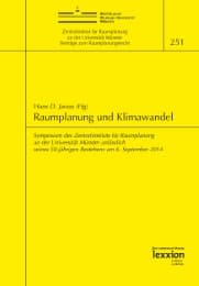 Cover von Raumplanung und Klimawandel