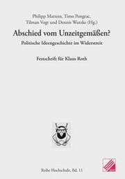 Cover von Abschied vom Unzeitgemäßen?