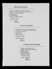 Cover von Wolkenstudien/Cloud Studies/Etudes des nuages