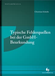 Cover von Typische Fehlerquellen bei der GmbH-Beurkundung