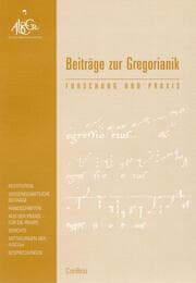Cover von Beiträge zur Gregorianik