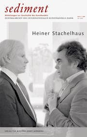 Cover von Heiner Stachelhaus. Sediment 17/2009