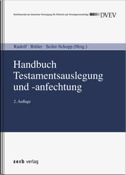 Cover von Handbuch Testamentsauslegung und -anfechtung
