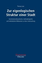 Cover von Zur eigenlogischen Struktur einer Stadt