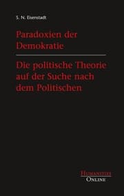 Cover von Paradoxien der Demokratie. Die politische Theorie auf der Suche nach dem Politischen