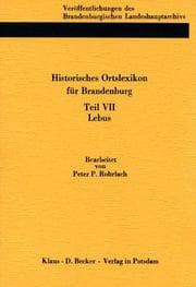 Cover von Historisches Ortslexikon für Brandenburg, Teil VII, Lebus