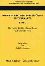 Cover von Historisches Ortslexikon für die Niederlausitz