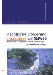 Cover von Rechtschreibförderung organisieren nach OLFA 3-9, nach dem Basiskonzept Rechtschreiben