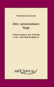 Cover von Alte, unnennbare Tage