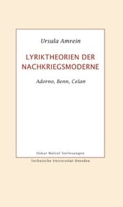 Cover von Lyriktheorien der Nachkriegsmoderne