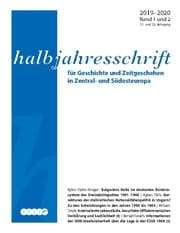 Cover von Halbjahresschrift 2019 - 2020