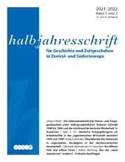 Cover von Halbjahresschrift 2021-2022
