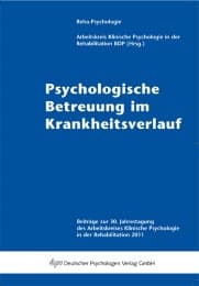 Cover von Psychologische Betreuung im Krankheitsverlauf
