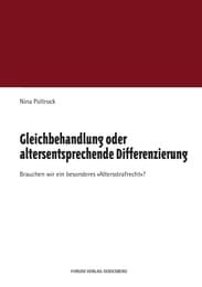 Cover von Gleichbehandlung oder altersentsprechende Differenzierung
