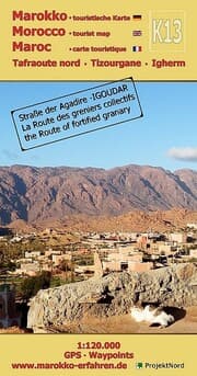 Cover von K13: Tafraoute nord - Tizourgane - Igherm 1:120.000 + Straße der Agadire / IGOUDAR + GPS - Waypoints