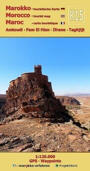 Cover von K15: Amtoudi - Fam El Hisn - Ifrane - Taghjijt 1:120.000 + GPS-Waypoints