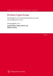 Cover von Ein Name in ganz Europa