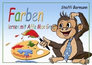 Cover von Farben lernen mit Affe Max Grau