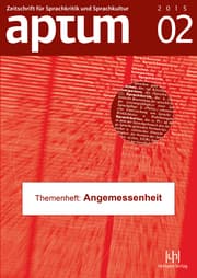 Cover von Aptum. Heft 02/2015